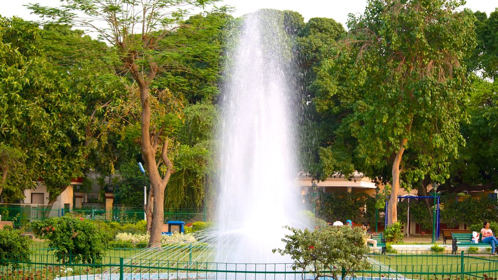 Nicco Park mostrando um jardim e uma fonte