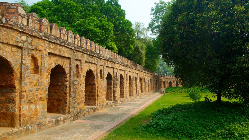 Tumba de Humayun que incluye patrimonio de arquitectura y elementos del patrimonio