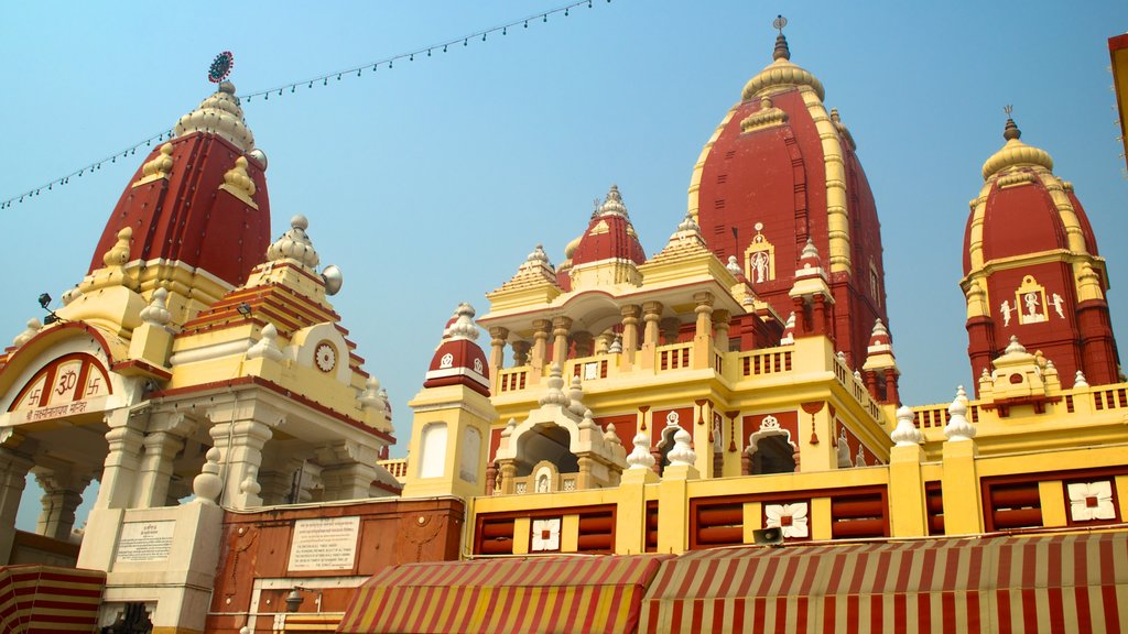 Birla Mandir Temple which includes a temple or place of worship, heritage architecture and religious elements