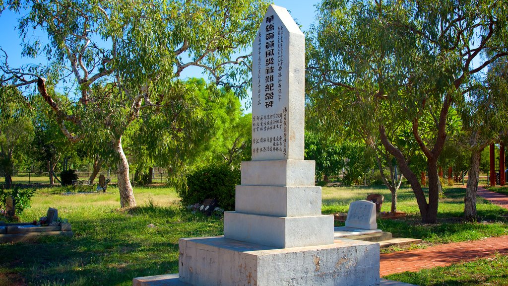 Broome which includes a cemetery and a memorial