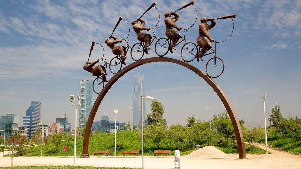 Santiago ofreciendo un parque y arte al aire libre