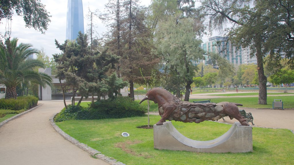 Parque de las Esculturas caracterizando uma cidade, arte ao ar livre e uma estátua ou escultura