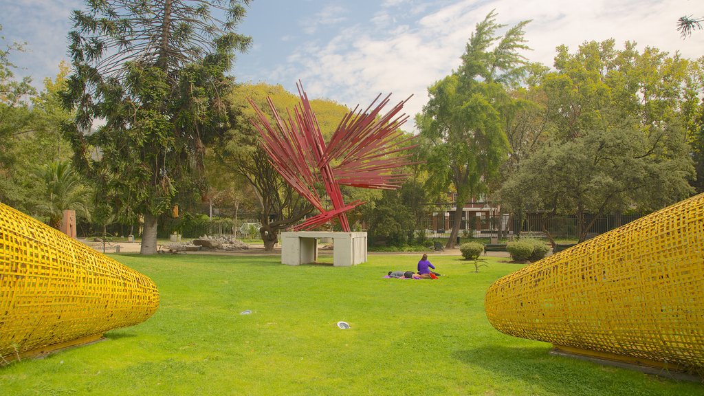 Parque de las Esculturas que incluye un jardín, arte y arte al aire libre