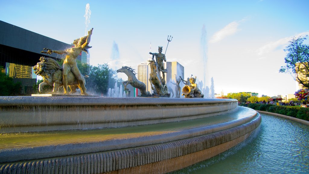 Fuente de la Vida o Neptuno bevat een fontein, kunst en kunst in de open lucht