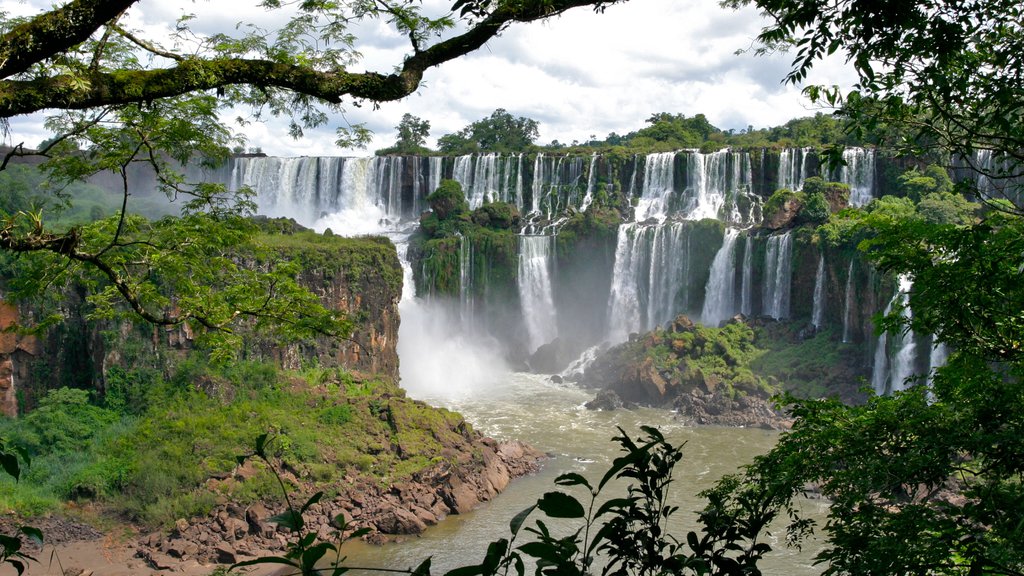 Cataratas del Iguazú ofreciendo una cascada y vista panorámica