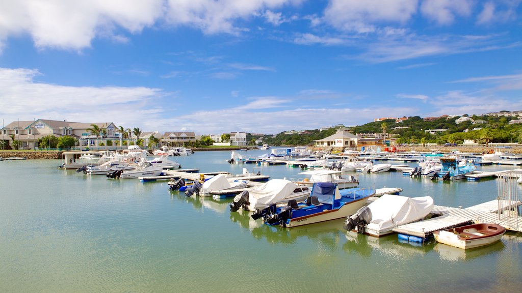 Port Alfred mostrando una marina, paseos en lancha y una ciudad costera