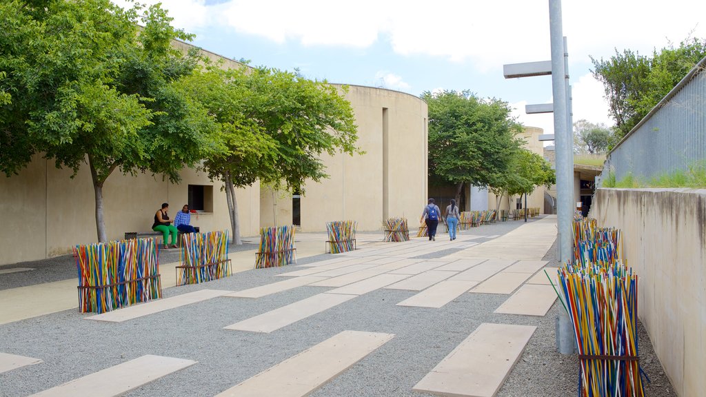 Apartheid Museum showing a city and street scenes