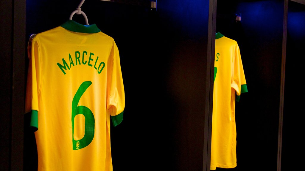 Maracana Stadium which includes interior views