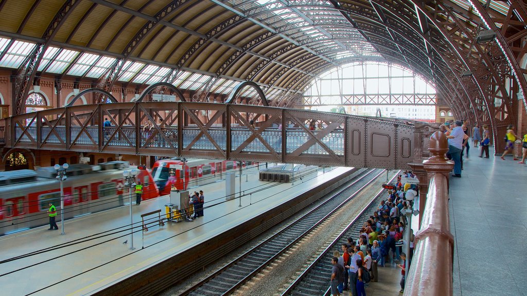 Itajai showing railway items, a bridge and interior views