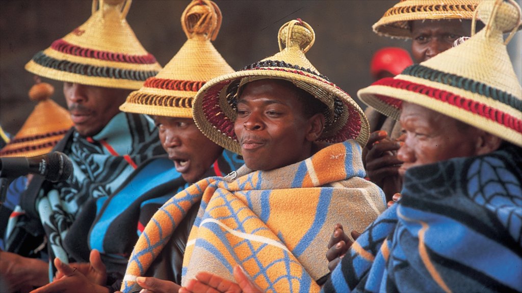 Lesotho which includes performance art as well as a small group of people