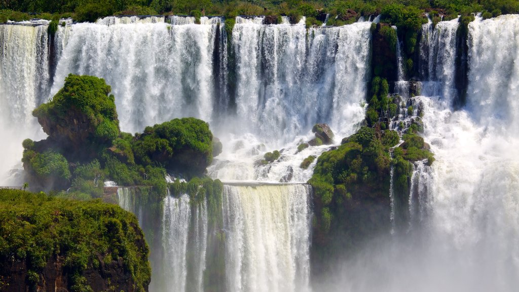 Iguacu Falls showing a cascade