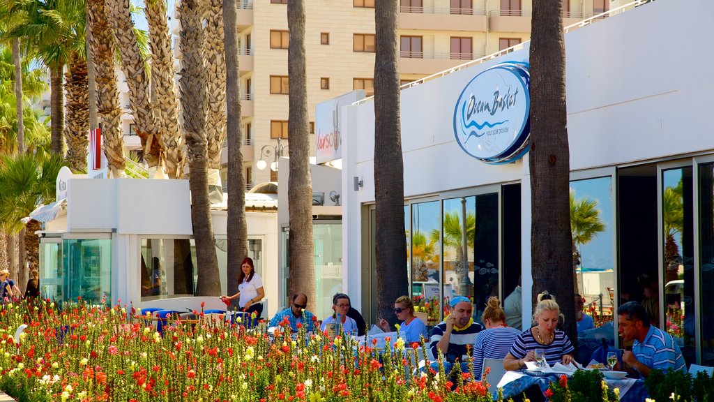 Finikoudes Beach featuring street scenes