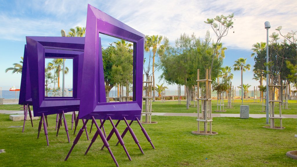 Limassol showing a park and outdoor art