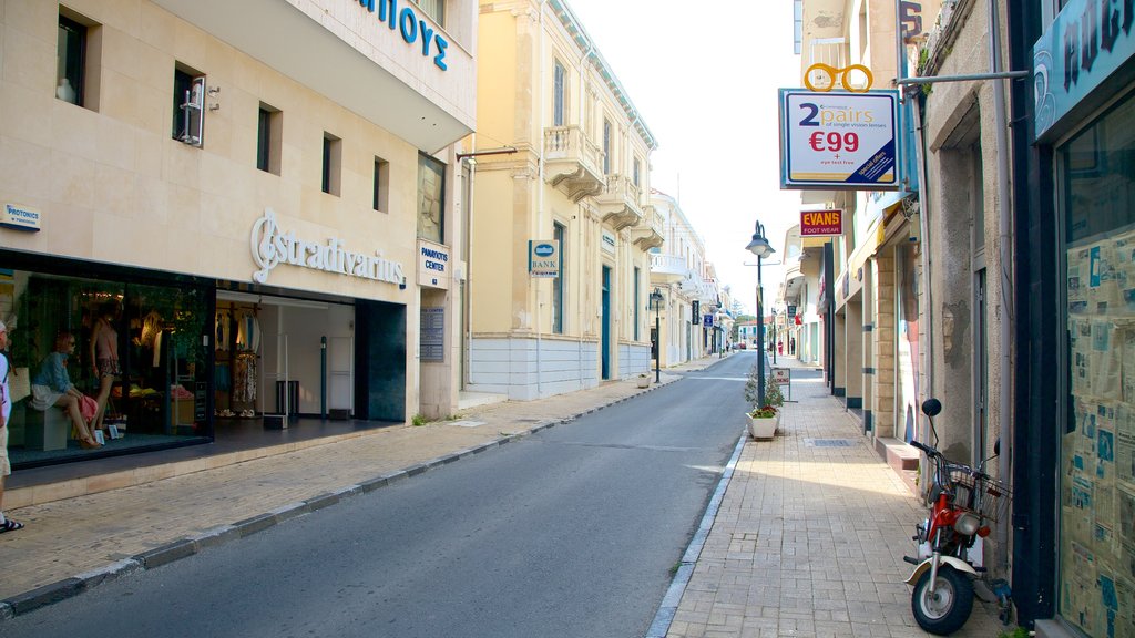 Old Town of Limassol showing street scenes