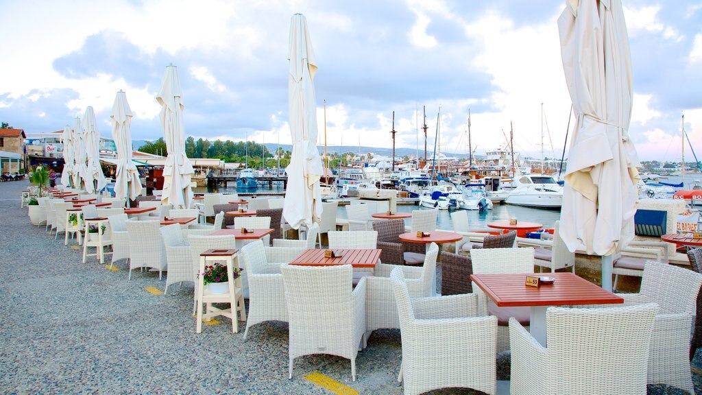 Paphos Harbour featuring a bay or harbor