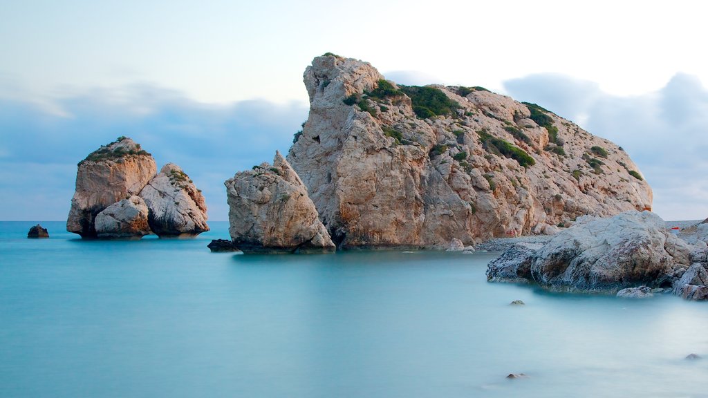 Aphrodite\'s Rock showing rugged coastline