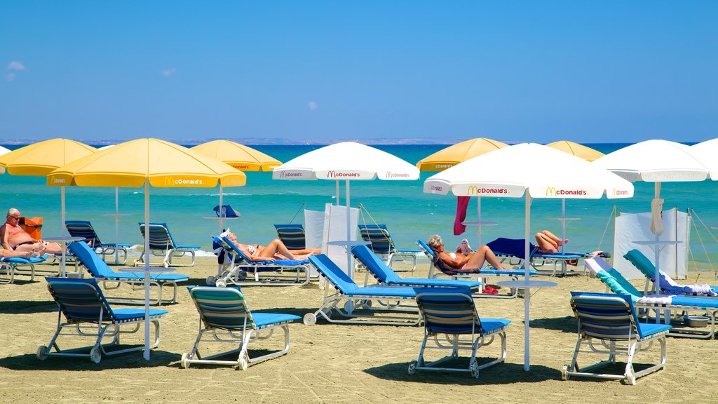 Finikoudes Beach showing a sandy beach