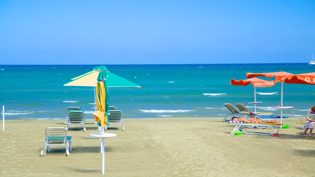 Finikoudes Beach showing a sandy beach