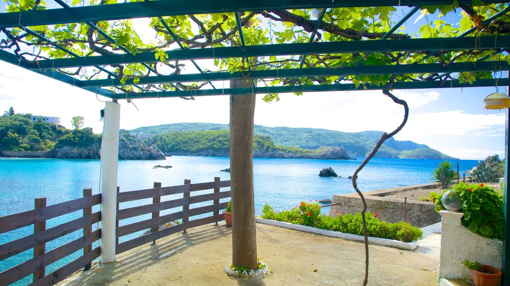 Paleokastritsa Beach which includes general coastal views