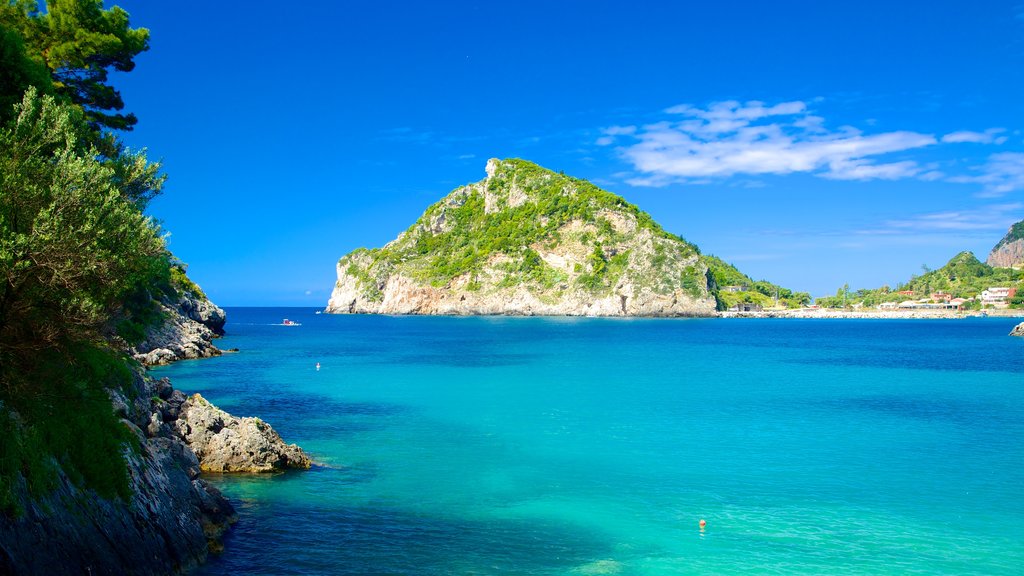 Paleokastritsa Beach showing general coastal views