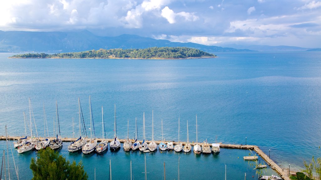 Old Fortress showing a marina