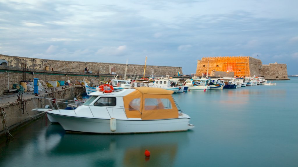 Koules Fortress which includes a bay or harbor