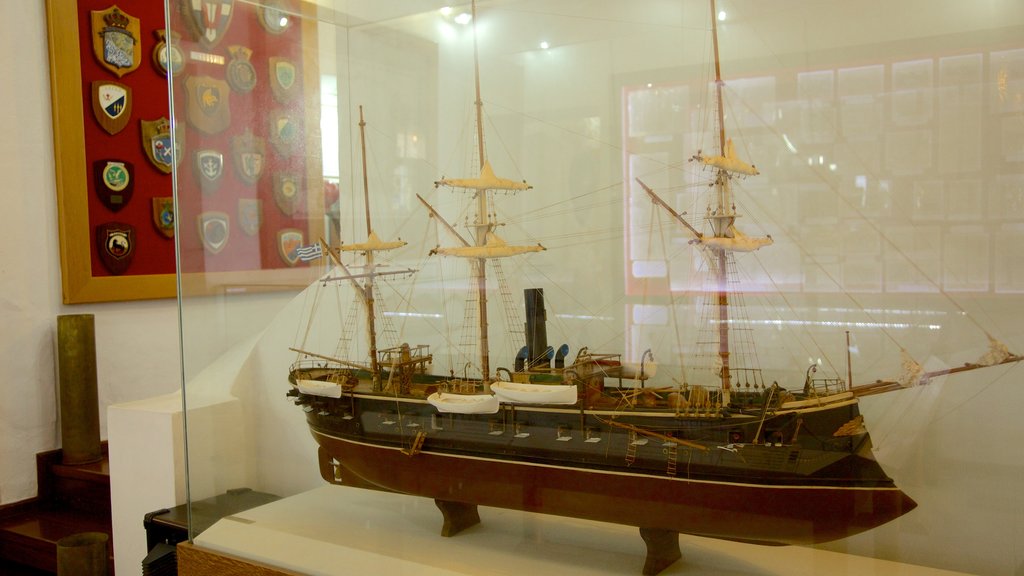 Maritime Museum of Crete showing interior views