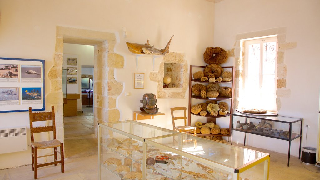 Maritime Museum of Crete which includes interior views