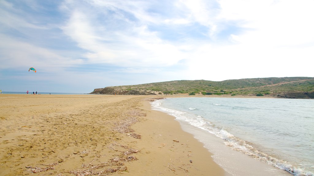 Prassonissi which includes general coastal views and a beach