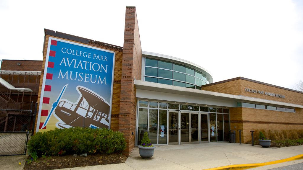 College Park Aviation Museum which includes signage