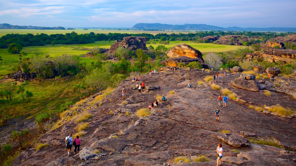 Ubirr as well as a large group of people