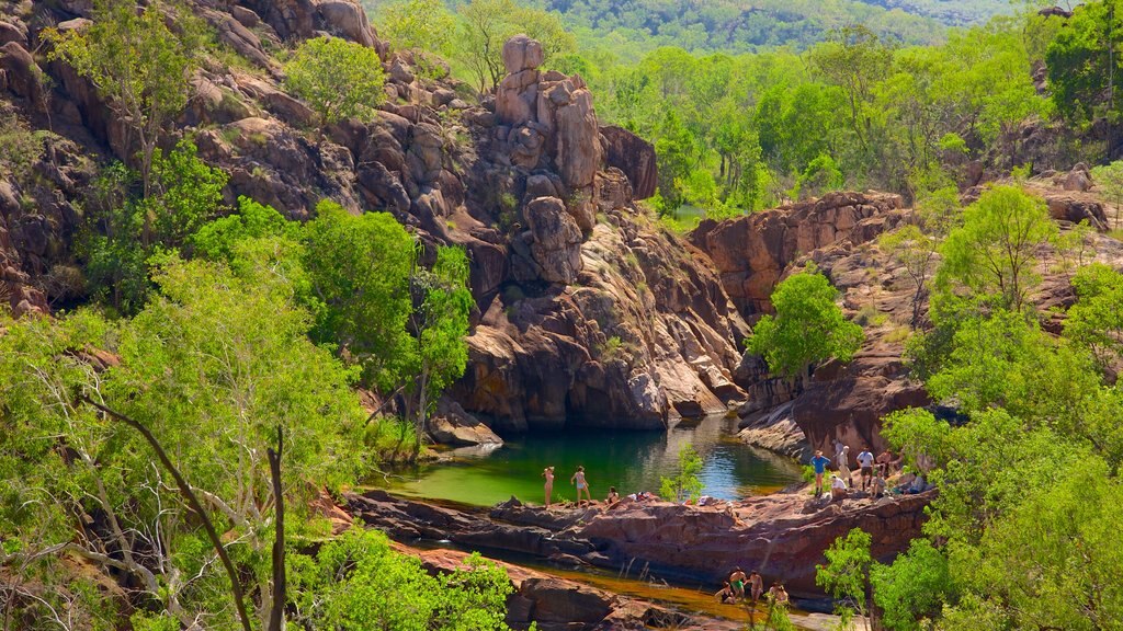 Parque Nacional Kakadu que incluye un lago o espejo de agua