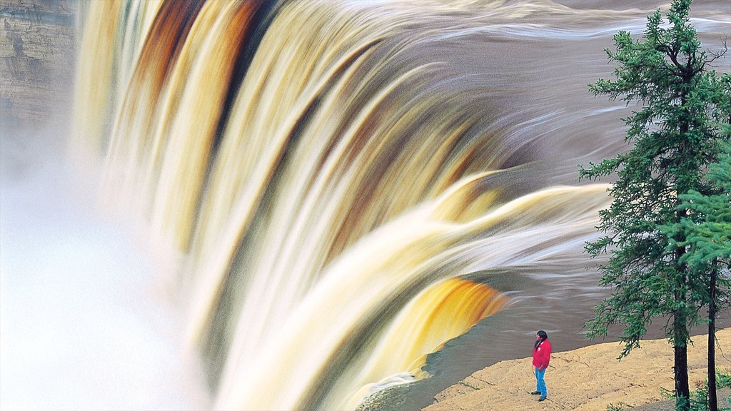 Northwest Territories featuring a cascade