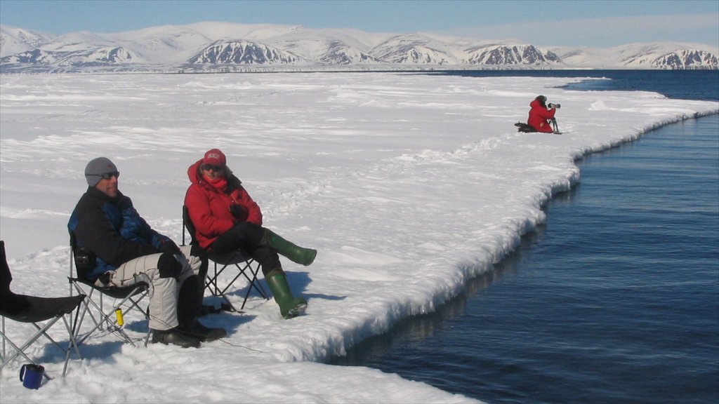 Nunavut showing general coastal views and snow