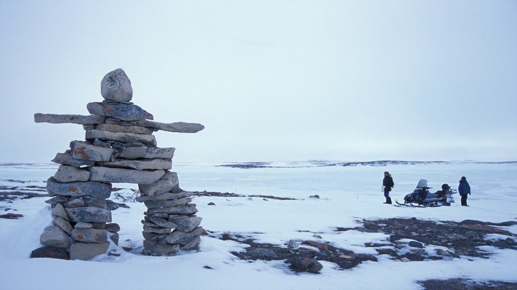 Nunavut which includes snow and outdoor art