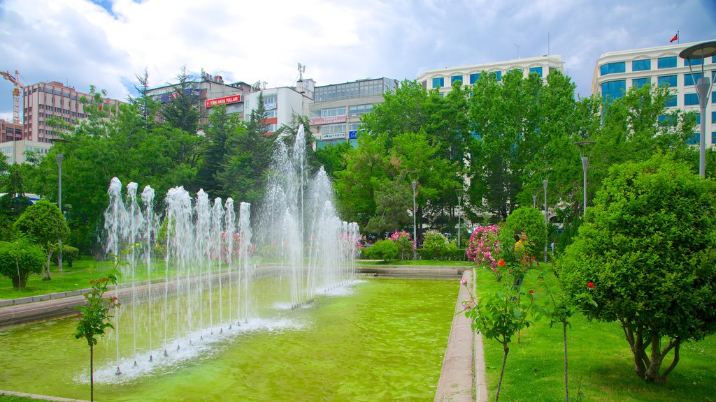 Ankara featuring a park and a fountain