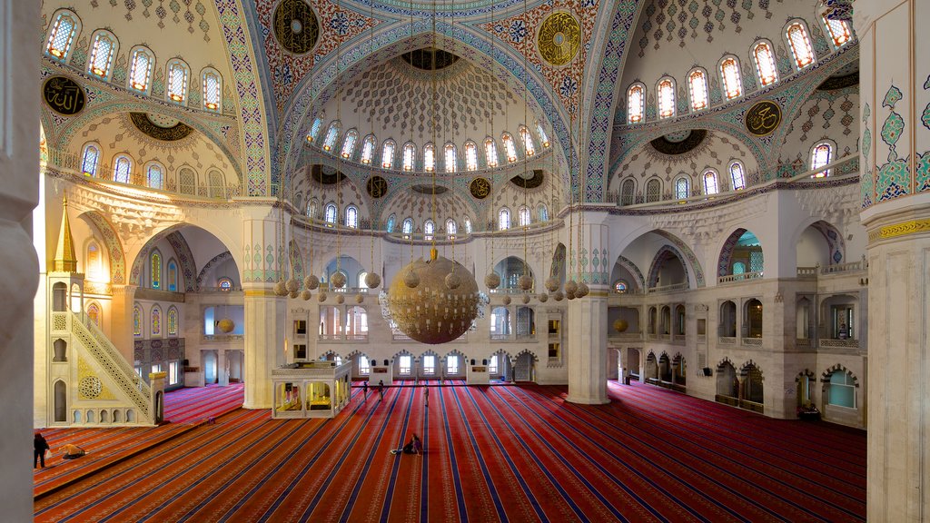 Kocatepe Mosque which includes a mosque, interior views and religious elements