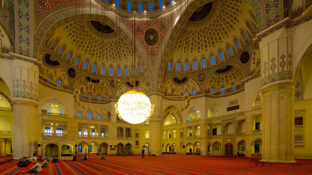 Kocatepe Mosque showing religious elements, heritage architecture and a mosque