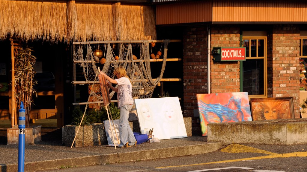 Mukilteo qui includes scènes de rue aussi bien que une femme seule