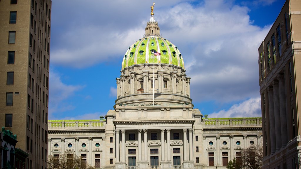 Pennsylvania State Capitol featuring heritage architecture and an administrative building