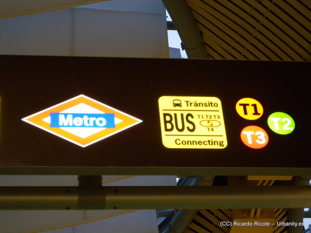 Metro station at Madrid airport