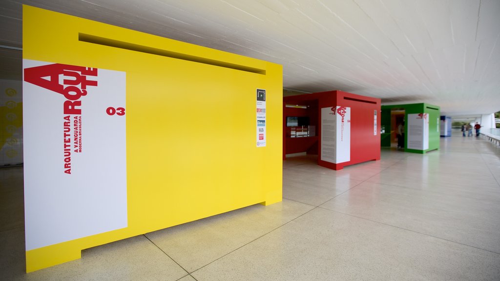 Oscar Niemeyer Museum featuring interior views