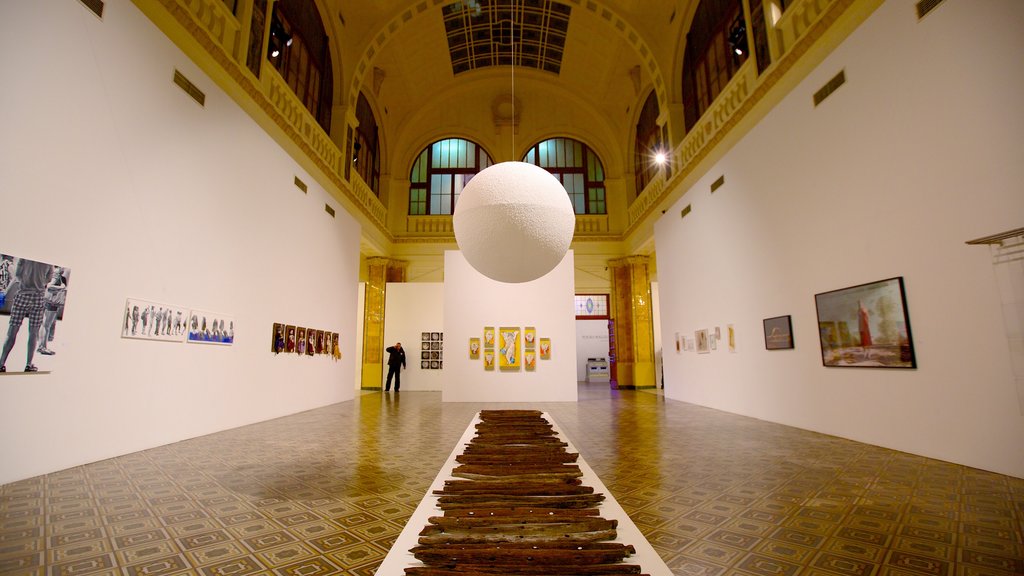 Rio Grande do Sul Museum of Art showing interior views and art