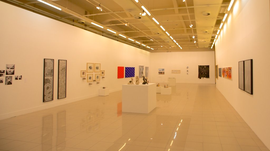 Rio Grande do Sul Museum of Art featuring interior views and art