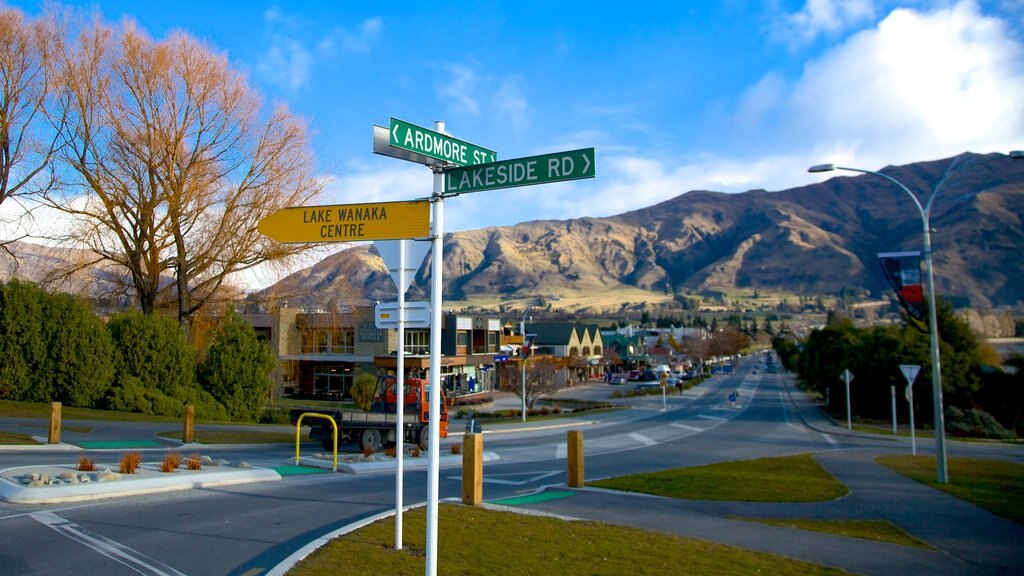 Wanaka showing street scenes