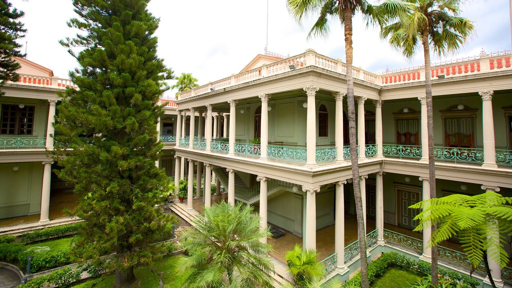 Palacio Nacional mostrando escenas tropicales y castillo o palacio