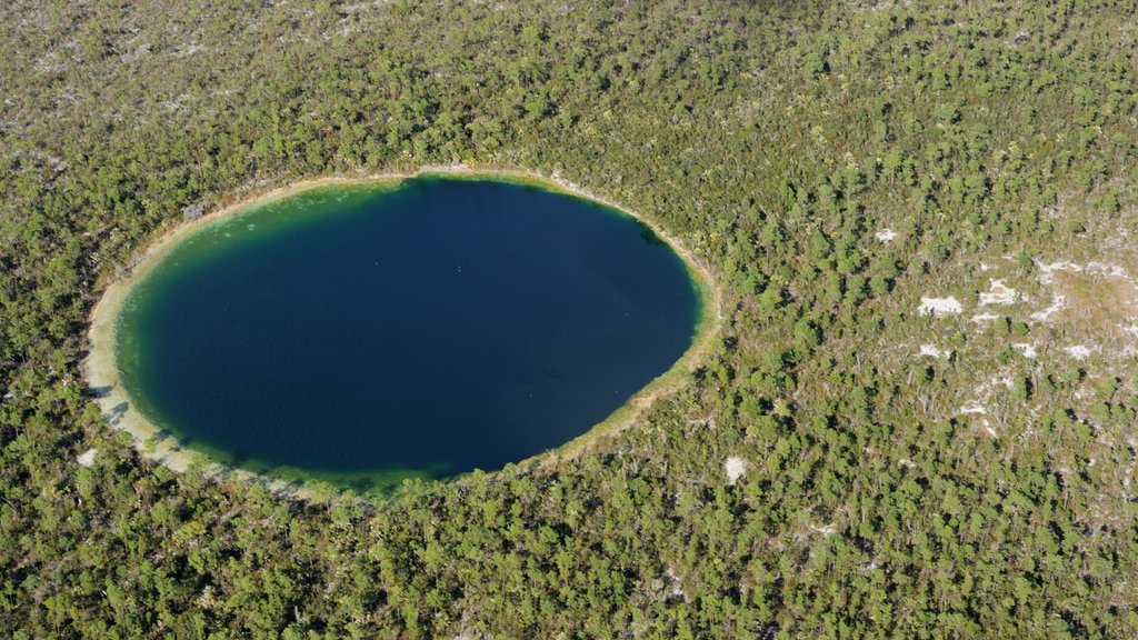 Isla Andros mostrando un lago o espejo de agua