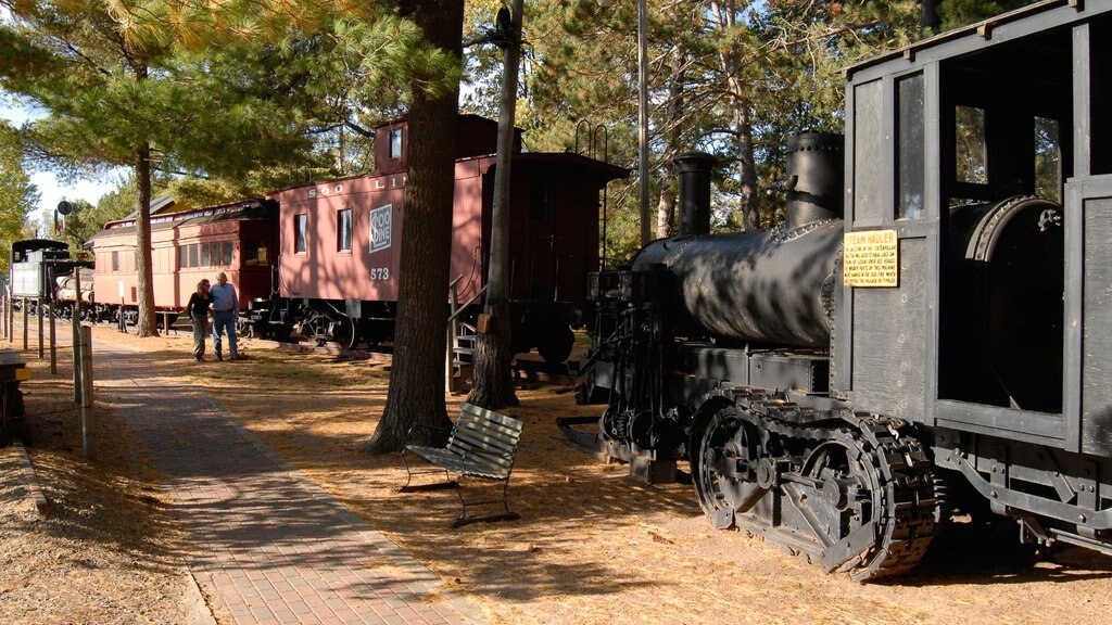 Rhinelander que inclui itens de ferrovia