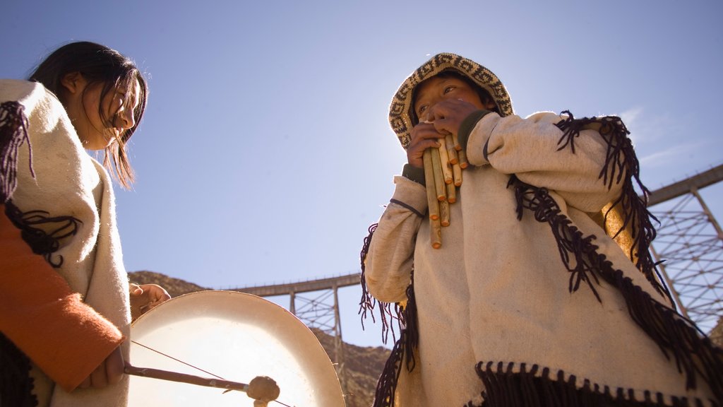 Salta which includes street performance and music as well as a small group of people