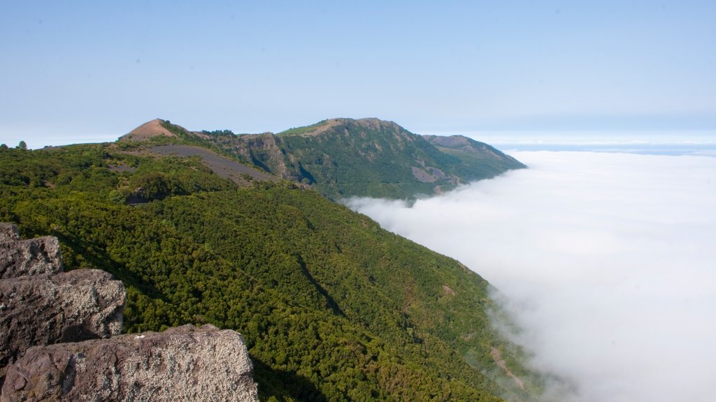 El Hierro showing mountains and mist or fog